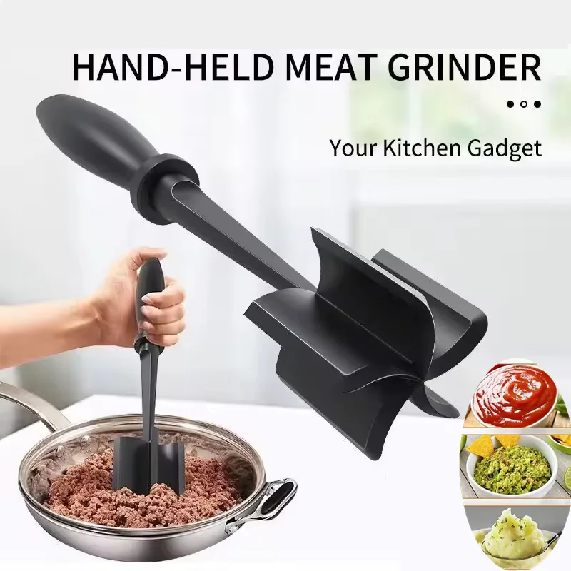 Meat Chopper, 27.5x6cm, 6 Curve Leaves Meat Chopper, Non-Stick Burger
