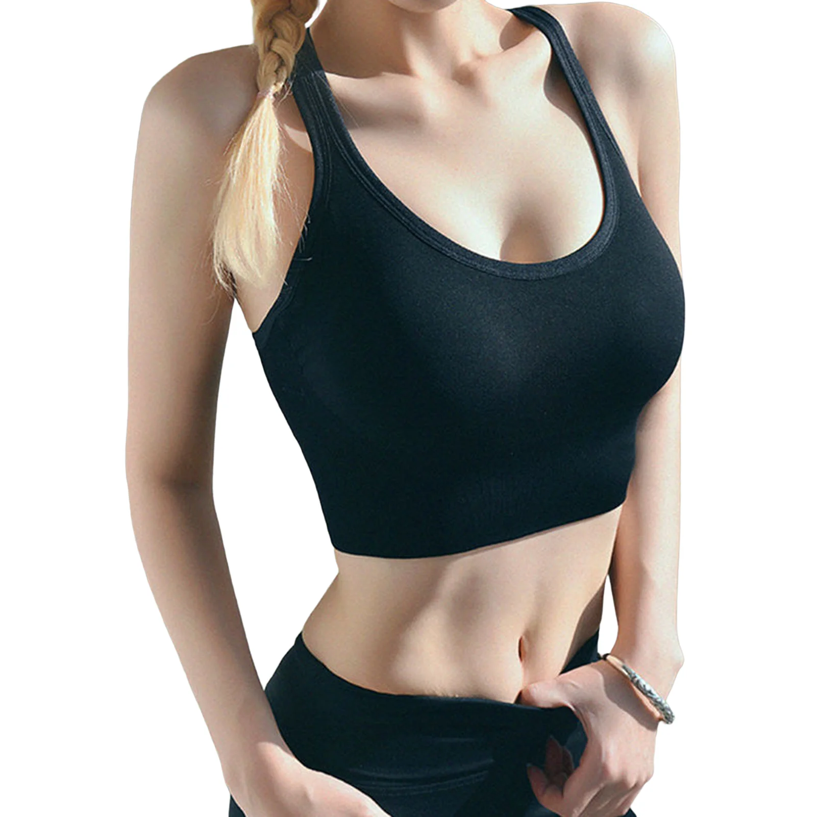 

High Impact Sports Bra for Women Strappy Back Support Workout Bra for Yoga Running Climbing Jogging