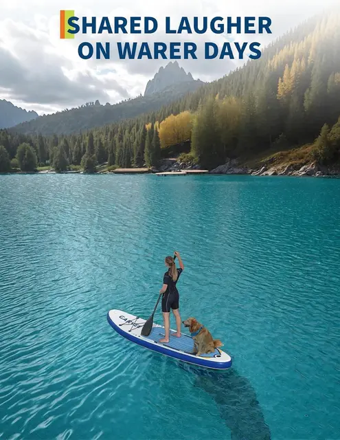 10.6ft Inflatable Stand Up Paddle Board for Adults, 320x81x15cm SUP Board with Non-Slip EVA Deck, Camera Mount & Accessory Kit