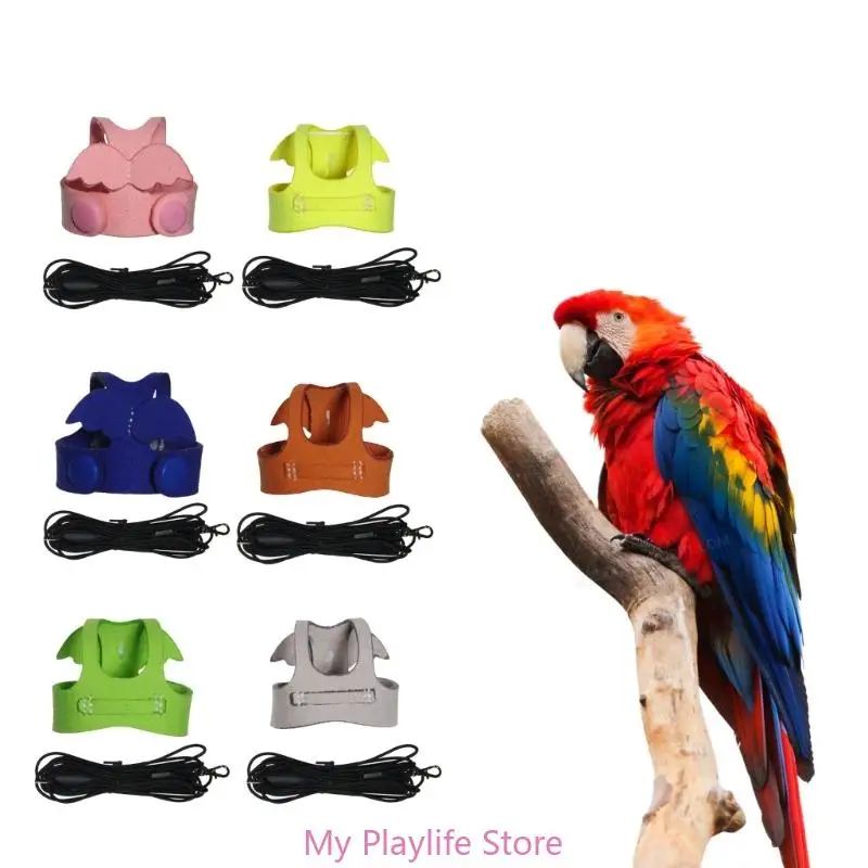 Bird Flying Suit and Training Rope Parrots Anti-bite Harness Leash Pet Bird Supplies Flying Rope Lightweight Training Supplies