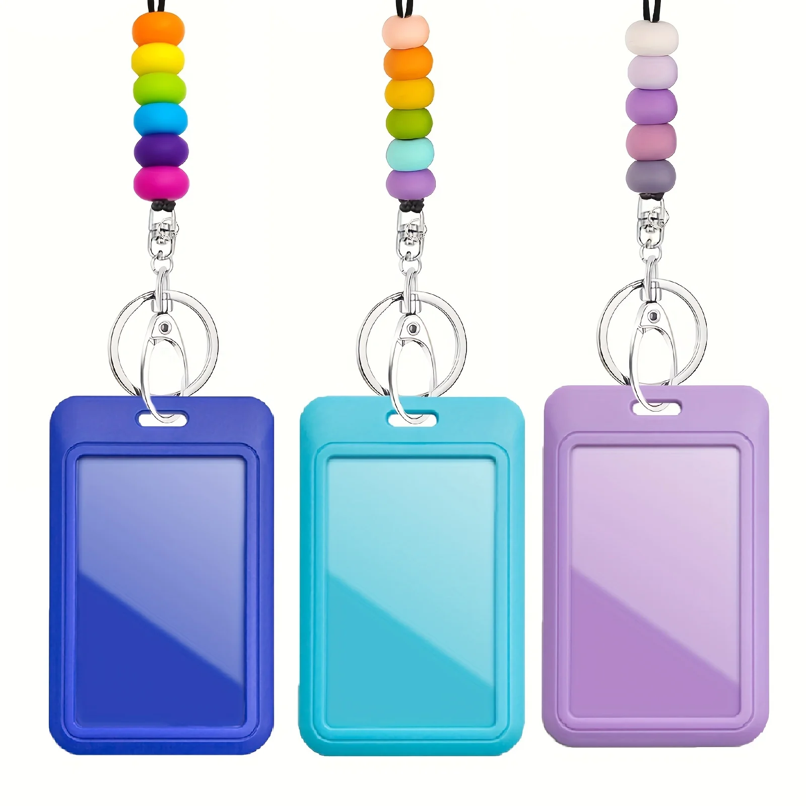 Lanyard - 2 Pack Lanyard - Stainless Steel Chain Lanyard ID Badge Holder - 34\" L