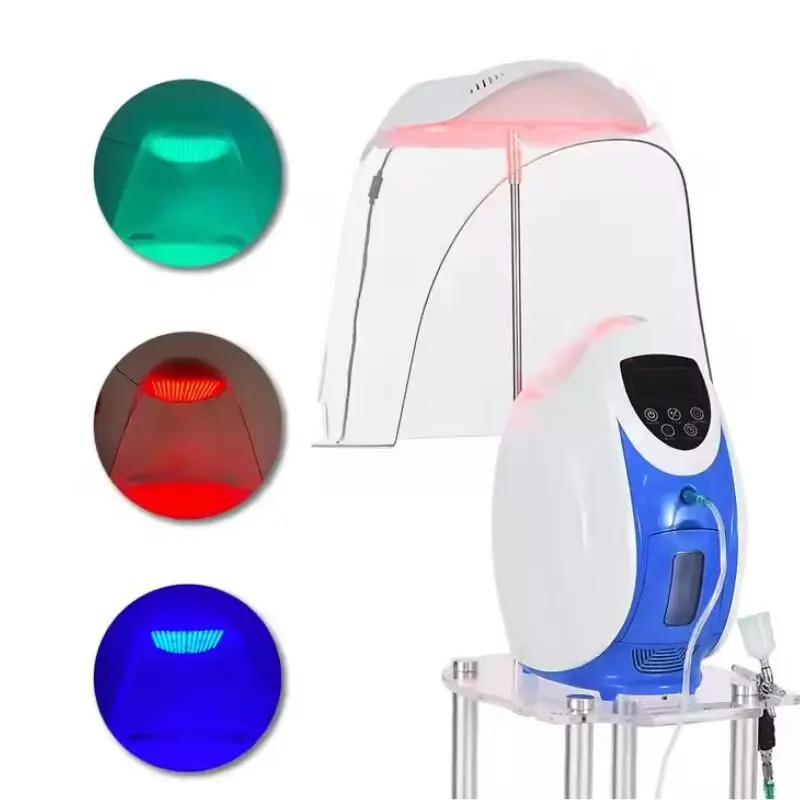 Oxygen Facial O2 to Derm Oxygen Facial Mask Dome Therapy O2toderm Machine With LED light Therapy