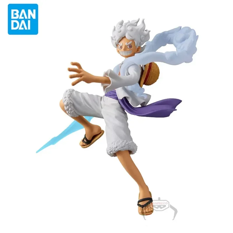 Banpresto-figura Original de One Piece Dxf The Grandline, 15cm, Luffy Gear 5, Anime, decoración, Colección, Mini juguetes, modelo