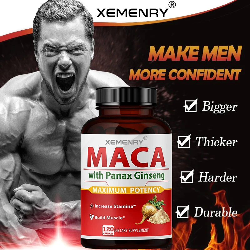 Maximum Strength Maca Root Capsules 7200 Mg with Ashwagandha Tongkat