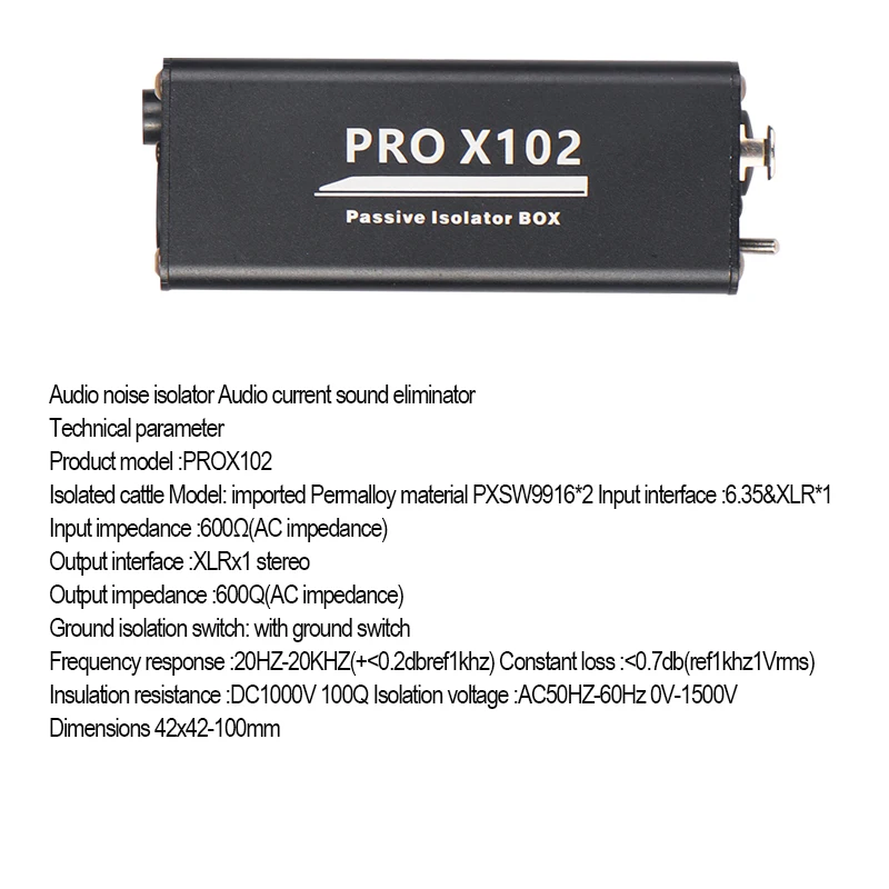 Audio isolator noise reduction DI ground box 6.35 to cannon Stereo agricultural electric guitar sound card show noise eliminatio