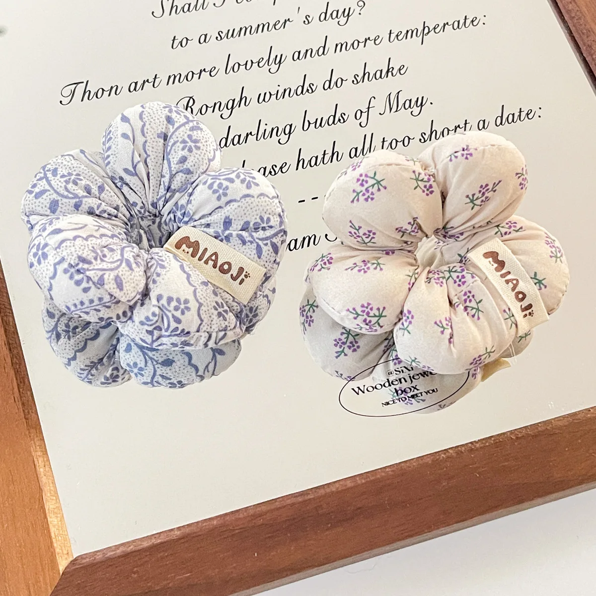 Sweet Floral Sponge Large Intestine Hair Band Cute Flower Headband Parent-child Hair Accessories Ball Hair Rope