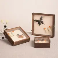 High-Visibility Wood Construction Storage Case, Smooth Edge, Large Insect Shadow Box, Dust-proof Display Rack, Multiple Sizes 2