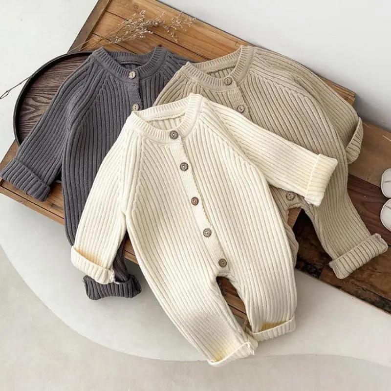 Übergroßer Strickpullover Für Babys & Kleinkinder - Grober Strick, Langärmlig, Warm Für Herbst & Winter