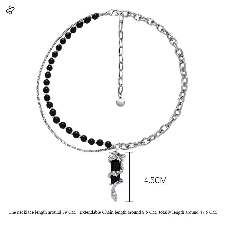 Original Innovative Chinese Dragon Series Collarbone Necklace Chain  Luxury Fashion Jewelry Set For Neck Decoration