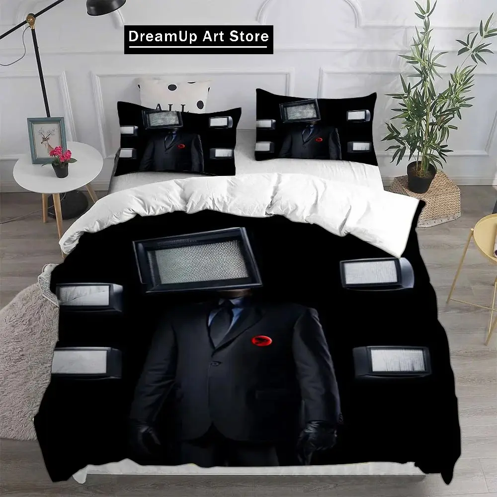 3D Print Fashion Game Skibidi Toilet Arale Bedding Set Boys Girls Twin Queen Full Size Duvet Cover Pillowcase Bed Adult Bedroom 5