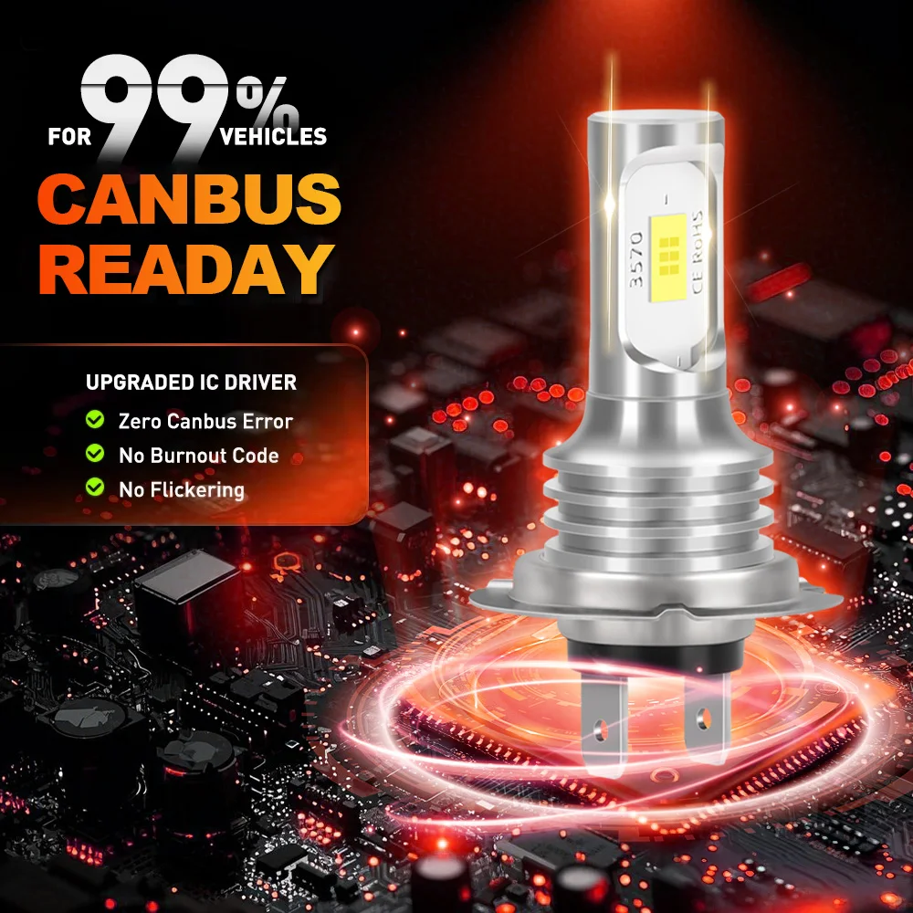 2개 H4 H7 H8 H9 H11 9005 9006 LED 전구 HB3 HB4 CSP LED 캔버스 H15 HP5 초고휘도 헤드라이트 DRL 자동차 안개등 6000K 백색 12V
