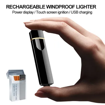 USB-Charging Flint Survival Lighter – Permanent Fire Starter & Fingerprint Cigar Accessory for Outdoor Adventures 1