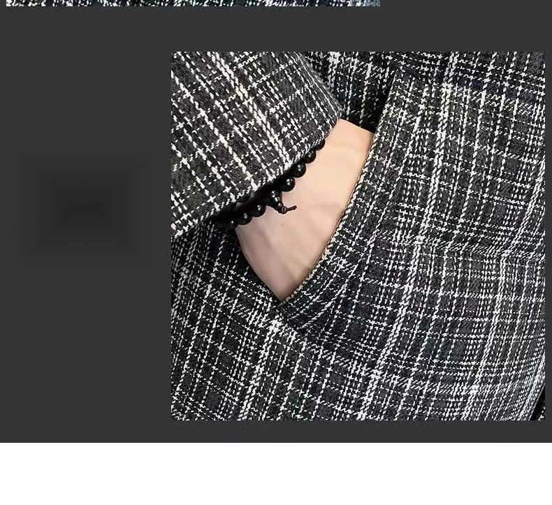 2023 Neue Daunenjacke für Herren, hübsche karierte Baumwolljacke mit kurzem Stehkragen, verdickte und leichte Herrenjacke,_voghion.com