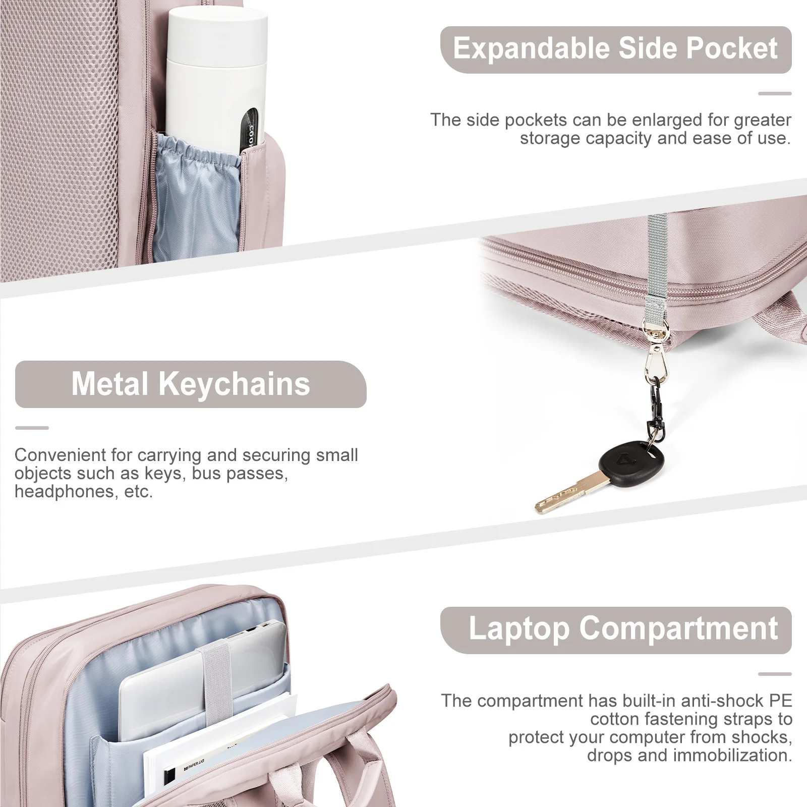 Vacation style women's backpack Multifunction Travel Backpack, College Laptop Schoolbag Weekend Ovenight backpack Work Ita Bag