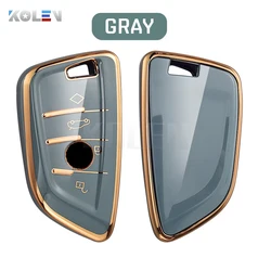 Stylish TPU Car Remote Key Case Cover Shell Fob (Gray only case)