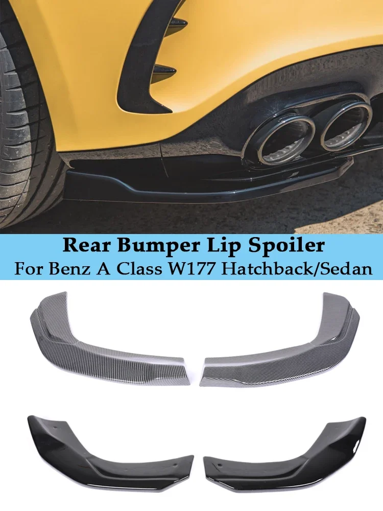 

Carbon Fiber Rear Bumper Lip Spoiler For Benz W177 2019-2023 Amg Line Splitters Racing Cover Caps Car Replacement Accessories