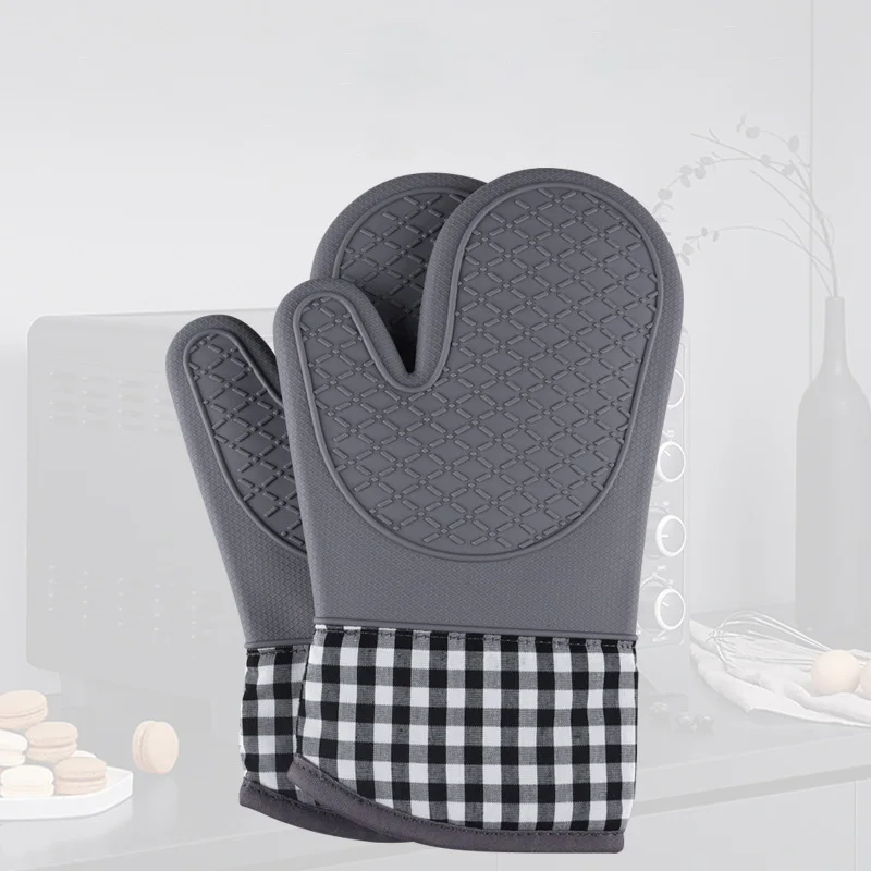 Lot De 4 Gants De Cuisine Antidérapants - Résistance 230°C, Pour Four, Micro-ondes, Barbecue