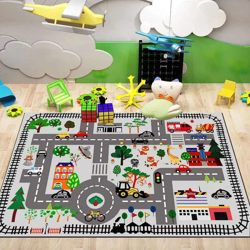 Cartoon Children Cute Room Décor Floor Mat Non-slip Soft Carpets for Living Room Game Rugs for Bedroom Big Size Washable Carpet 4
