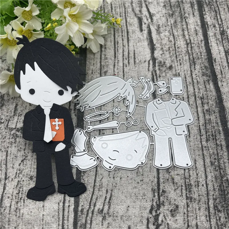 

Boy frame Metal cutting dies mold Round hole label tag Scrapbook paper craft knife mould blade punch stencils dies