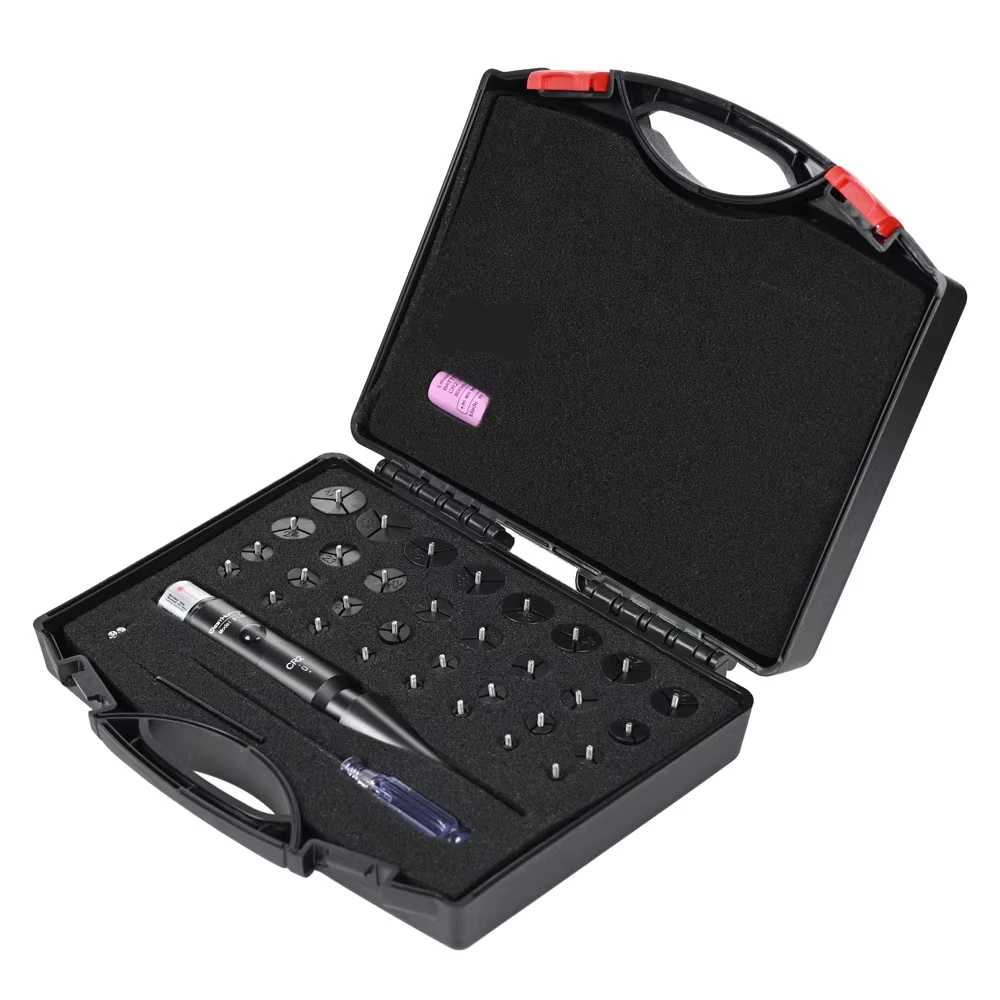 WestHunter Laser Bore Sight Kit with 32 Adapters 0.17 to 12GA Red or Green Bright Bore Sighter Laser with Button Switch
