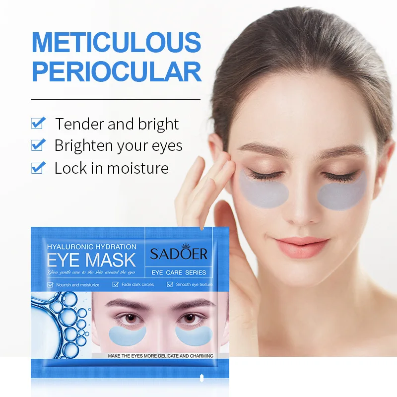 100Pcs=50Pairs Crystal Collagen Eye Mask Moisturizing Anti Dark Circles Firming Sakura Eye Patches Skin Care for Eyes