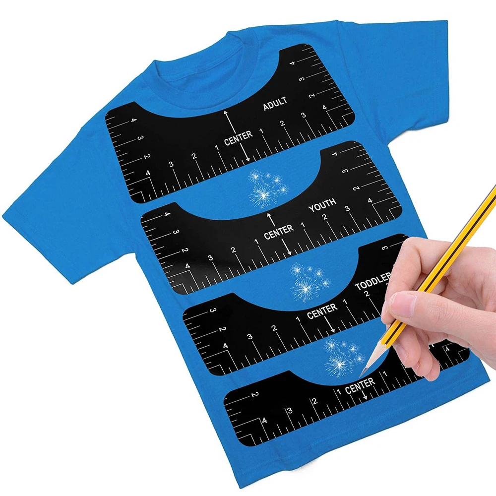 8pcs T-Shirt Alignment Ruler Guide Tool to Center Designs for Vinyl  Placement Sublimation Heat Press for Adult Youth - AliExpress