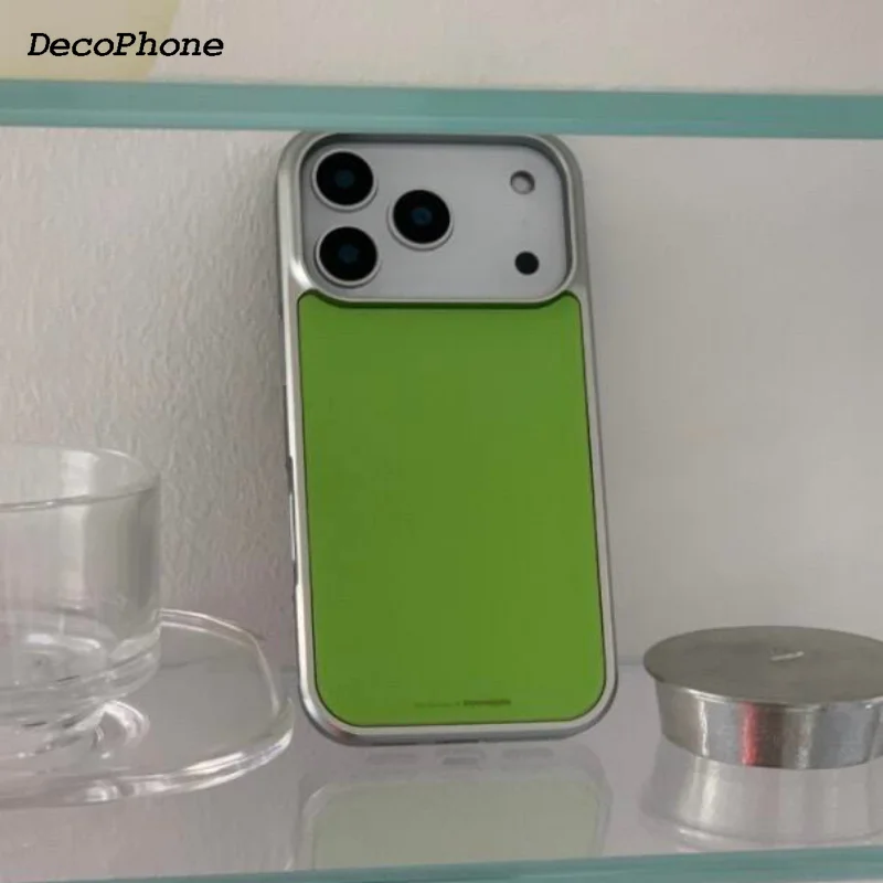 Korean Full Screen Colorful Phone Case with Electroplated Drip Glue Design