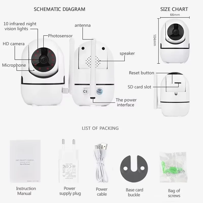 ICSEE APP 5MP PTZ Smart Home Surveillance Cameras IR Night Vision Security Two Way Audio Auto Tracking Wifi Camera_voghion.com