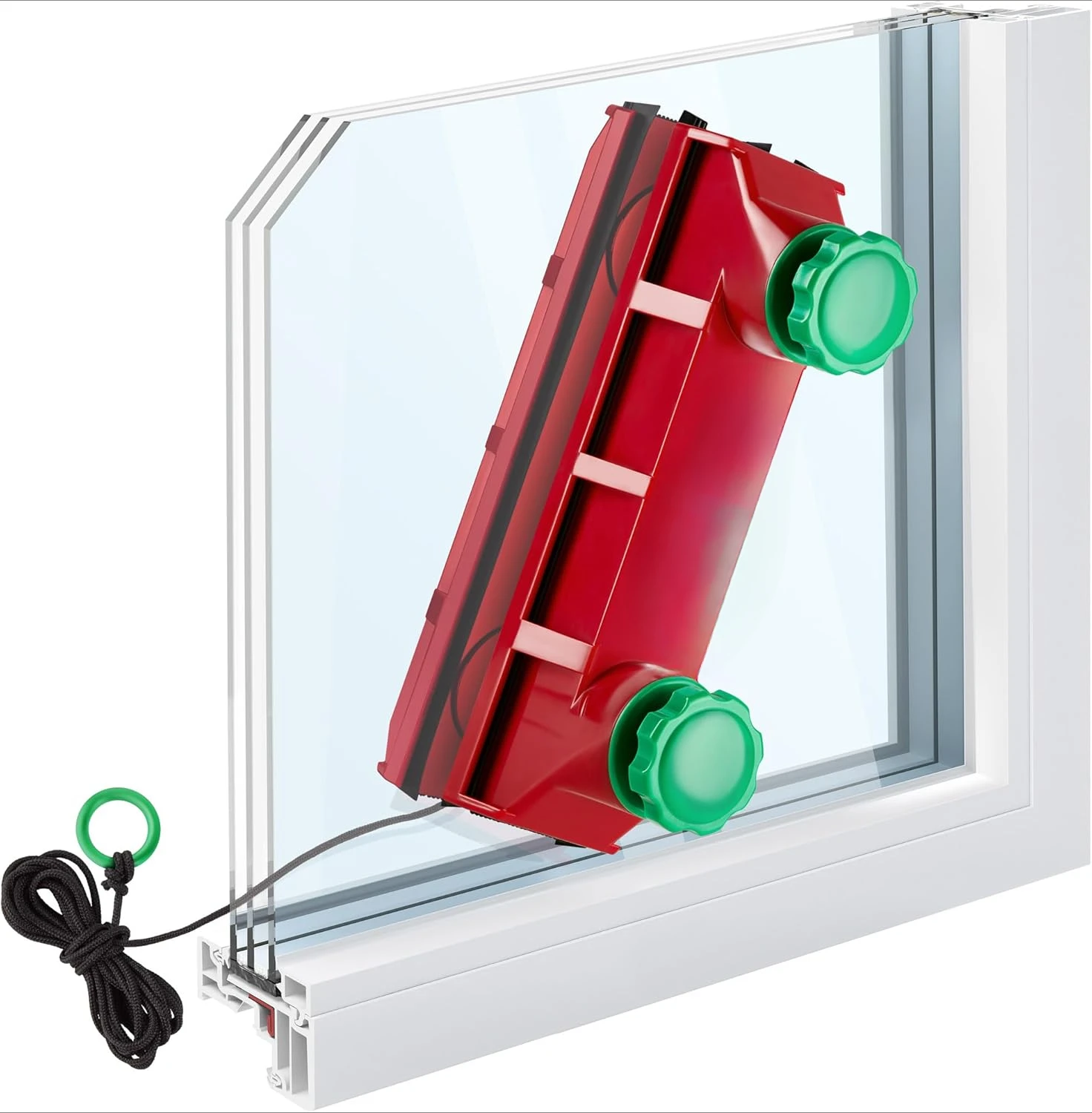 The Glider D4 Double-Sided Window Cleaner Tool Fits Windows 0.1"-1.6" Thick