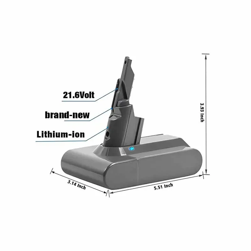Rechargeable battery Vacuum cleaner battery Battery replacement New 21.6V 12800mAh Li-lon Battery For Dyson V7 Animal Pro Vacuum Cleaner