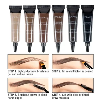 Heallor Professional Eyebrow Enhancers Cream Women Natural Liquid Dyeing Eyebrow Set Brow Tattoo Pigments Lasting Waterproof Eye - Thumbnail 5