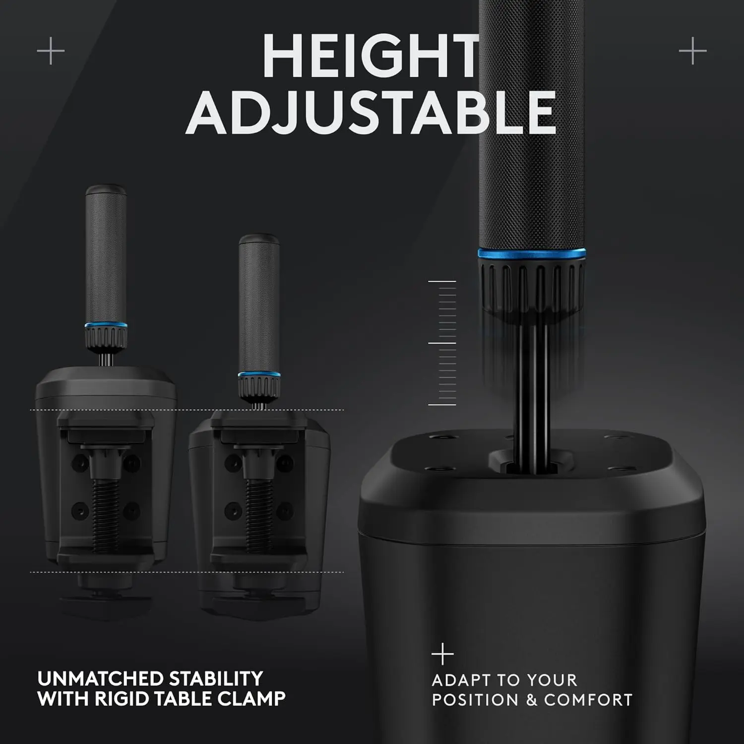 NEW-G RS Shifter & Handbrake with easy mode switching, height-adjustable handle, & included table clamp