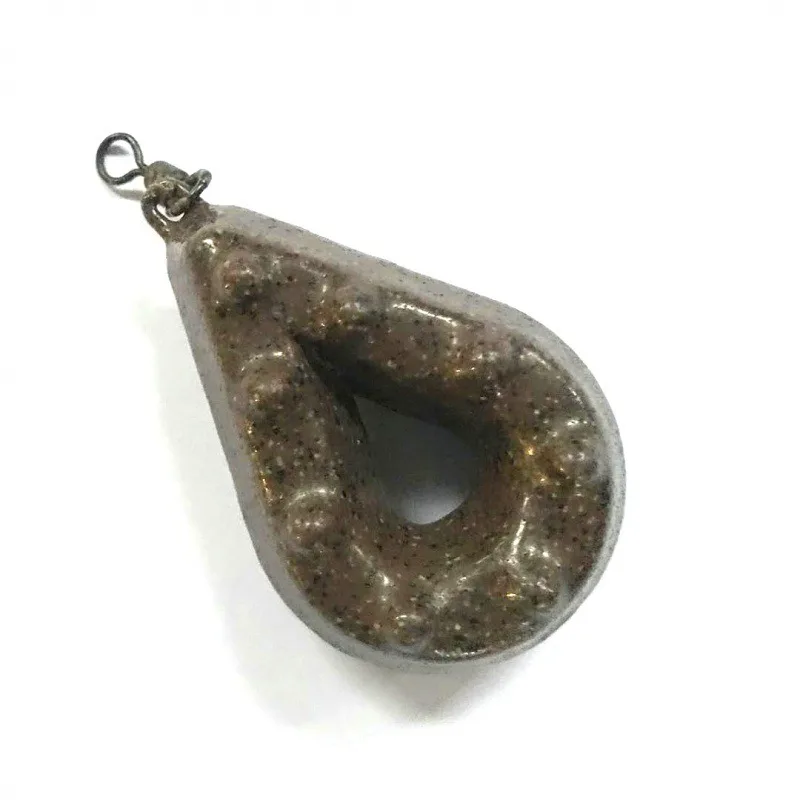 Carp Fishing Sinker Flat Pear Swivel Sinker Weight 31-85g Coated Tapered Flat Pear Weights For Carp Fishing Tackle Accessories
