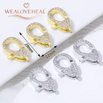 18K Gold Zircon Bracelet Clasp 2