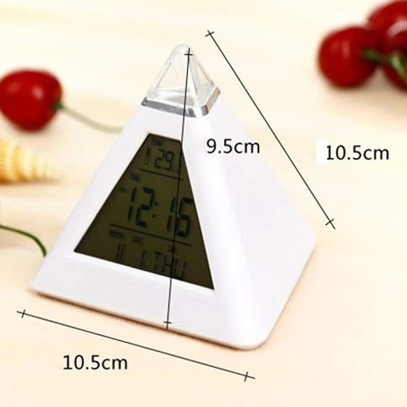 LED Pyramid Alarm Clock 2