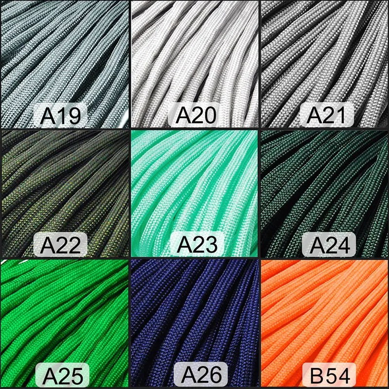Paracord Parachute Cord 4mm 7 Strand Core Lanyard Tent Rope Dog Collar Clotheslines Shoelaces Bracelet DIY Crafts 10FT 328FT