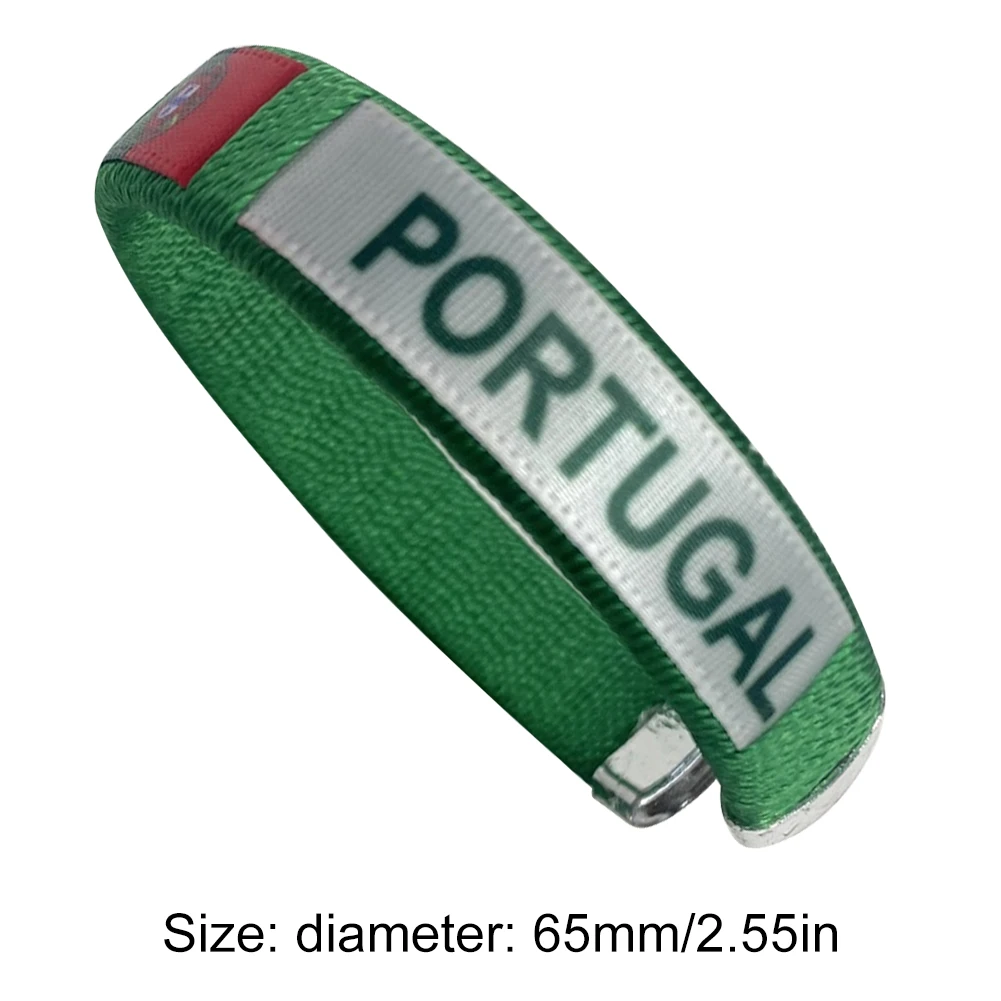 1-8Pcs National Flags Bangle Diameter 65mm Country Flag Wristband Souvenir Sport Friendship Bracelet for Football Match Cheering