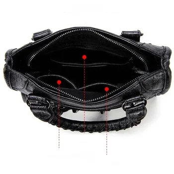 ⁦Luxury Purses Women's Handbags Bags Brand Designer Soft Tassel Motorcycle Bag Chic PU Leather Stylish Crossbody Shoulder Bag⁩ – תמונה ⁦5⁩