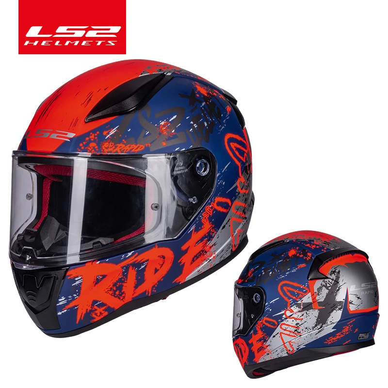 Ff13 2 Walk Throughls2 Ff353 Full Face Motorcycle Helmet - Ece Certified,  Unisex Street Racing Helmet