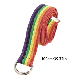 Vibrant Rainbow Braided Waist Belt Jewelry (Rainbow B model 100D)
