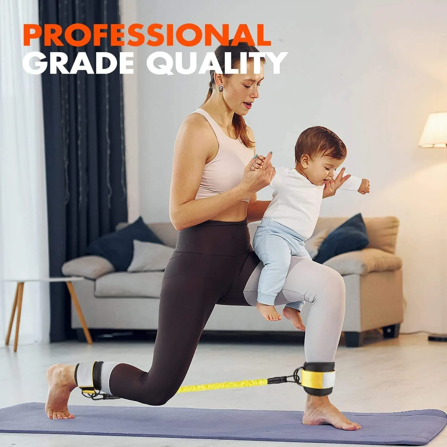 Wellshow Ankle Resistance Bands with Cuffs Glutes Workout Equipment Legs Resistance Bands for Kickbacks