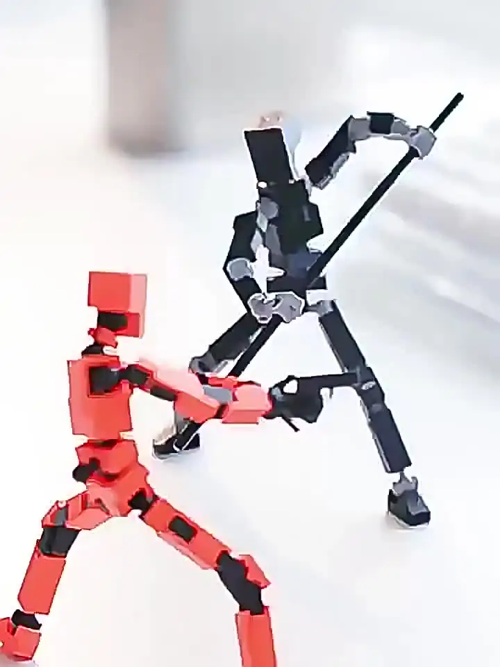 T13 Actiefiguur,3D-print van beweegbare figuren met meerdere gewrichten, actiefiguren robot,T13 figuurspeelgoed met 4 soorten wapens en 3 soorten handen,desktopdecoraties