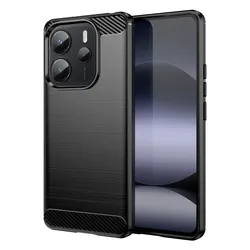 Shockproof Soft Silicone TPU Protective Bumper Case - 6.67 Inch for Redmi Note 14Pro 5G (Black)