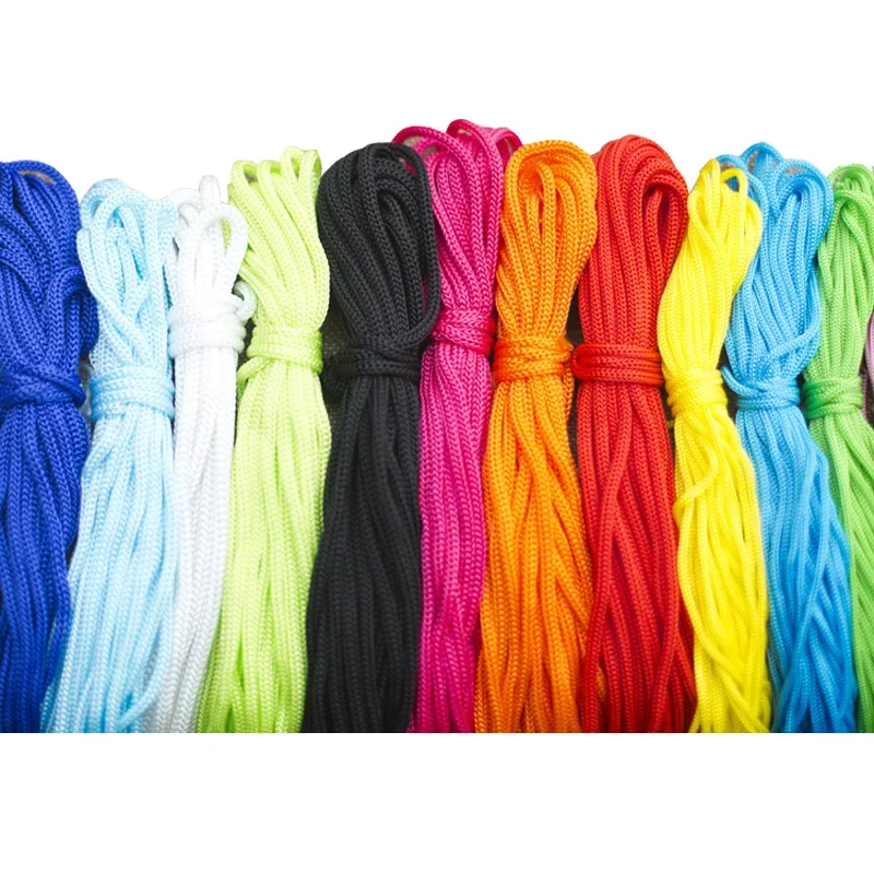 Nylon Cord 2mm 3mm 4mm 5mm 6mm Hollow Nylon Cord White Nylon Cord for Jewelry Making Bracelet DIY