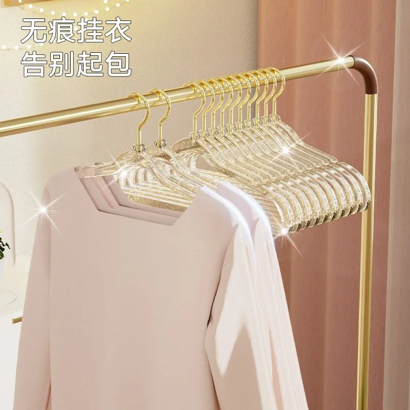 Acrylic Transparent Glitter Hanger with No Trace, Anti Slip, and Non Bulging Features for Storing Fairy Clothes 3