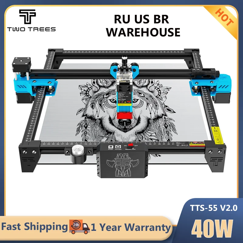 Twotrees Tts55 Laser Engraver With Wifi Offline Control 40w Laser