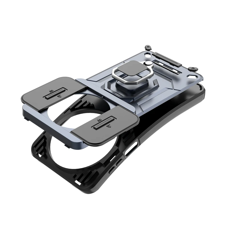Shockproof Back Slide Lens Ring Holder Case Cover - New Protective s