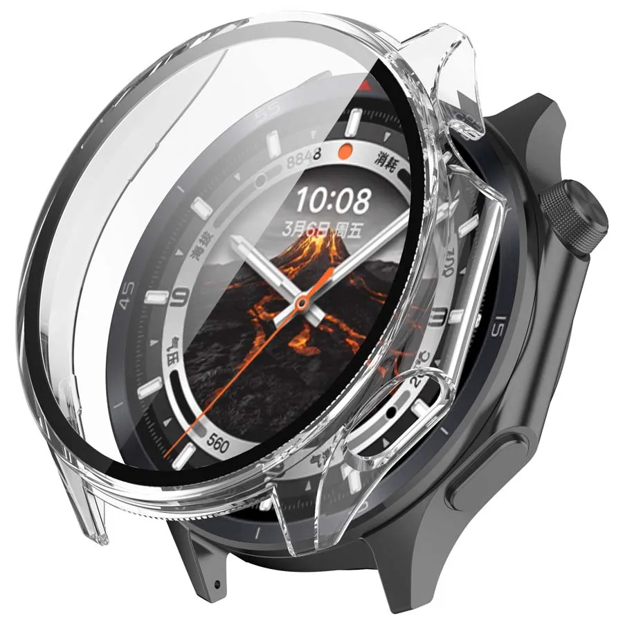Tempered Glass & Hard PC Full Coverage Protective Watch Case