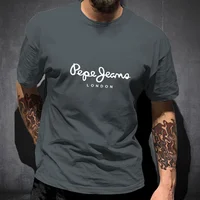 Plus récent Pepe Jeans Londres t-shirt été hommes à manches courtes mode populaire 100% couverture en coton à la mode streetwear t-shirts vêtements Y2K 4