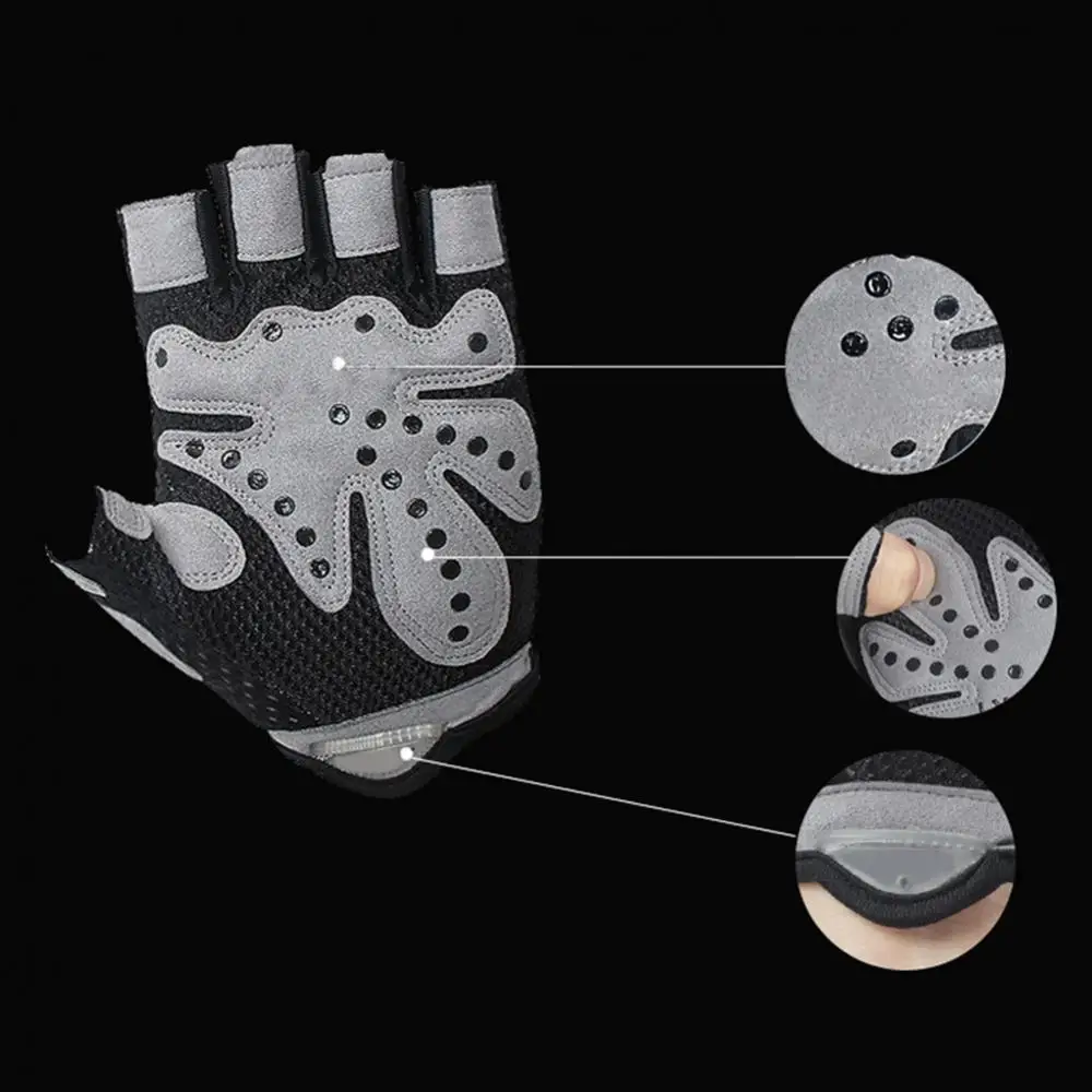 Sports Half Finger Gloves Unisex Breathable Anti-slip Weight Lifting Yoga Gym Gloves
